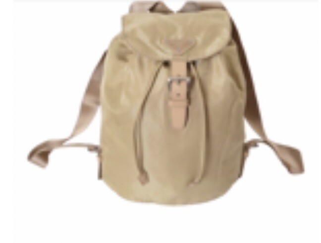 Beige nylon backpack. - image 4
