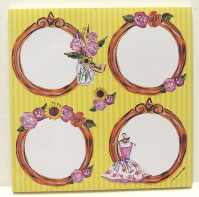 Floral Desk Pad Paper 80 Sheets Large Note Pad w/ Flowers & Dress   Stationery 
