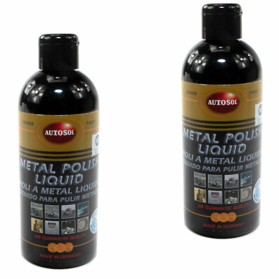 AUTOSOL 2 X 250 ml Metal Polish Liquid Chromglanz Chrom Metall Reinigung Glanz