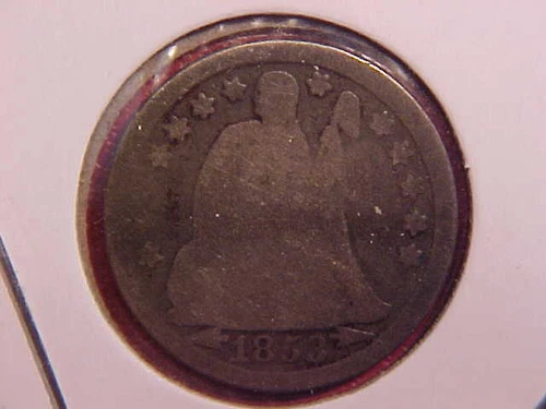 1853 LIBERTY SEATED DIME - ARROWS - AG - SEE PICS! - (X636)