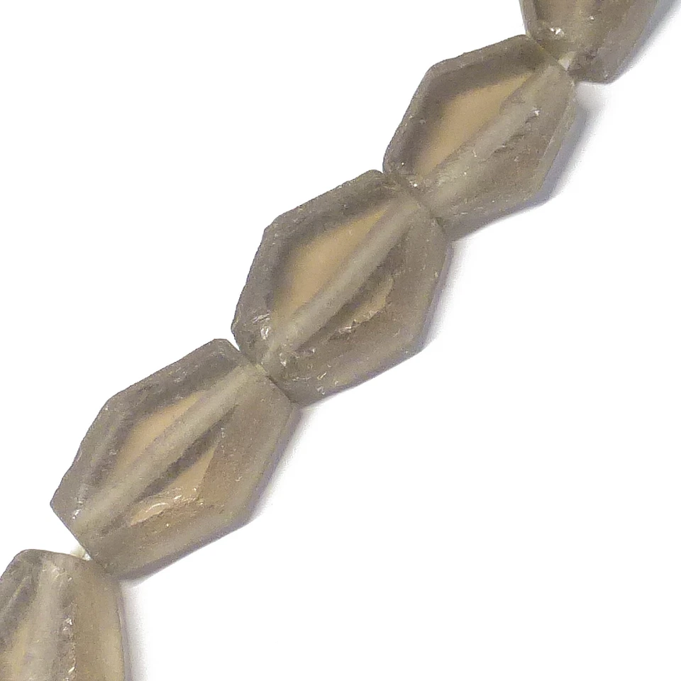 Glasperlen Raute Bali Indonesien 16-18 mm rauchquarz 22-23 Perlen Spacer N077 - Bild 3 von 4