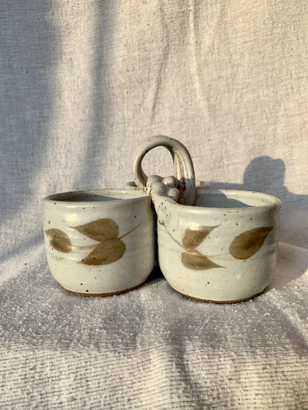 Handmade Ceramic Trio Serving Dish 6.5''-3'' Artist Signed Vintage 98