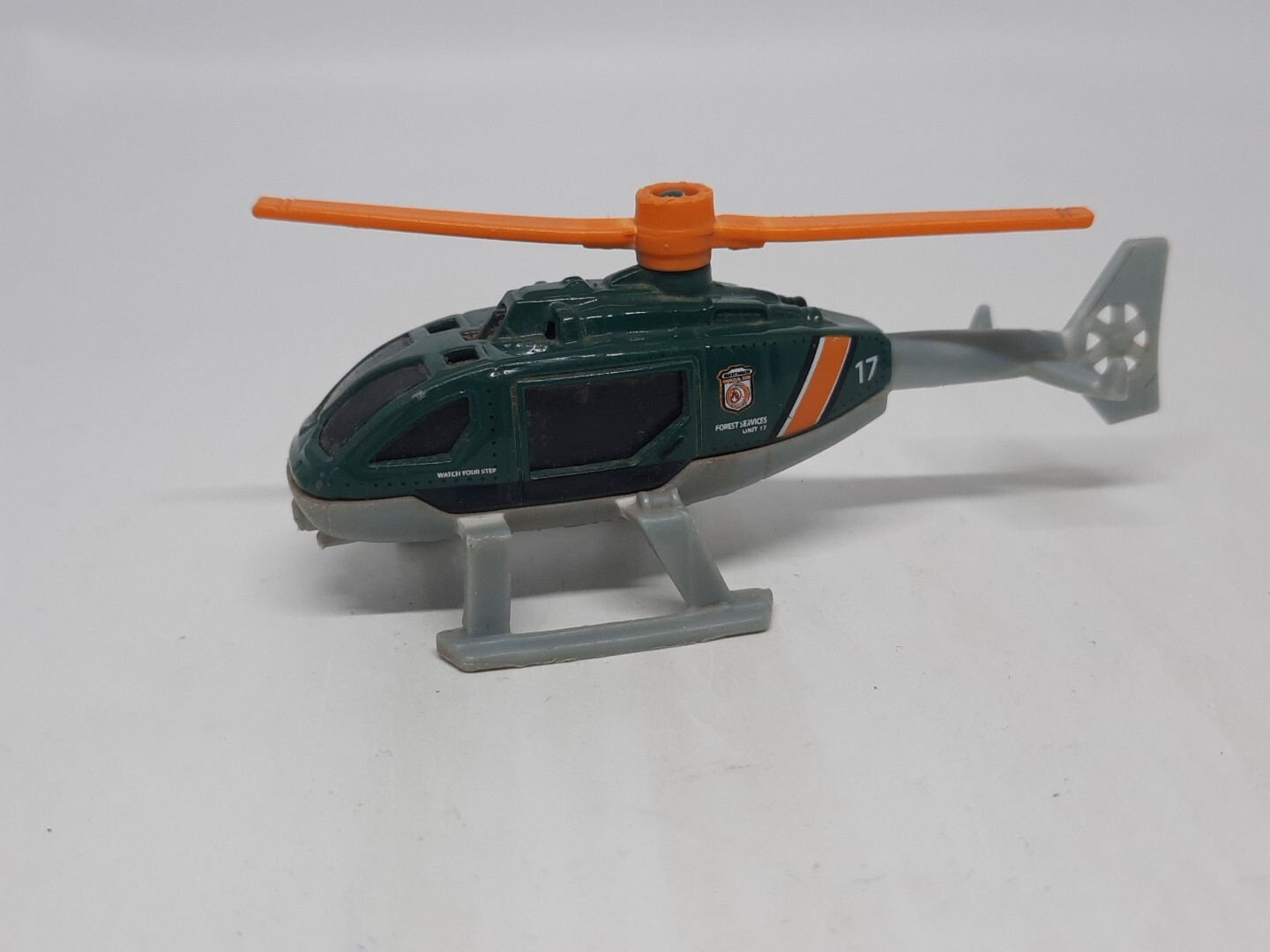 Vintage 2001 Matchbox Rescue Helicopter Forest Services Diecast Model