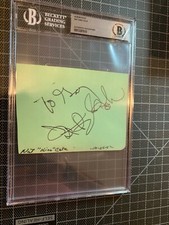 NAT KING COLE MUSICIAN SINGER SIGNED 4''X5.5'' ALBUM PAGE BECKETT SLABBED PB