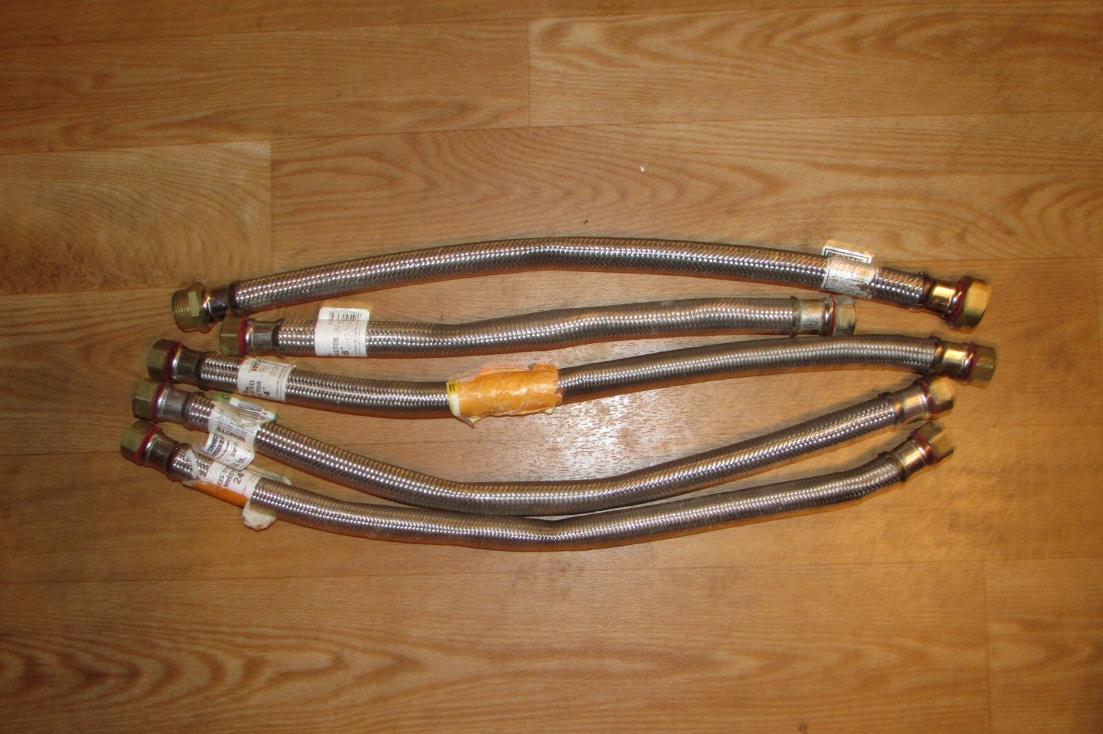 Lot of 5 Watts Stainless Steel Braided Water Heater Connectors Assort Sizes1903 eBay
