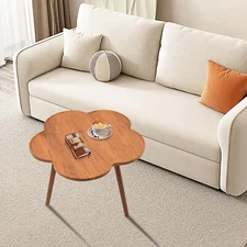 23.6*19.7in Modern End Tables Wood Coffee Tables Log Color Livingroom Bedroom