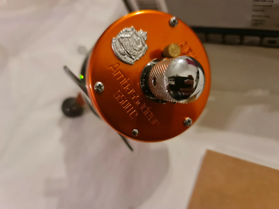 abu ambassadeur 5500c sunset orange reel boxed **sweden**casting