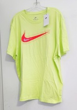 Nike Mens Sportswear Swoosh Logo Graphic T Shirt Light Lemon Twist Sz S - NWT