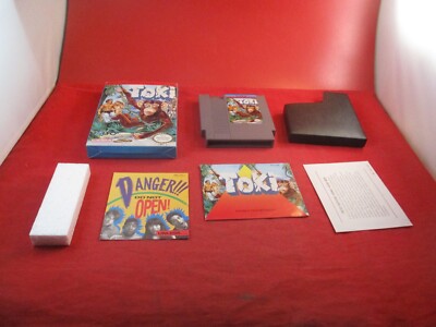 Toki (Nintendo NES) COMPLETE w/ Box manual game WORKS!