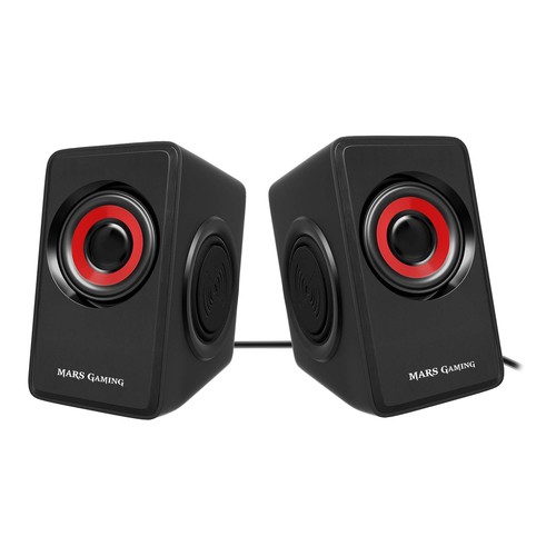 MS1 Haut-parleurs de Jeu 10W Subwoofer Jack 35mm et USB 6 Pilotes de Son Noir - Photo 4/5