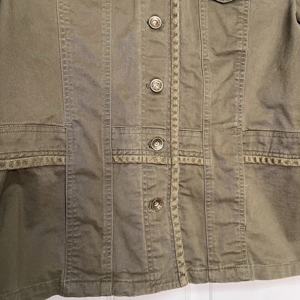 Женская большая зеленая спортивная куртка военного стиля Jones New York Gorpcore - Изображение 3 из 4