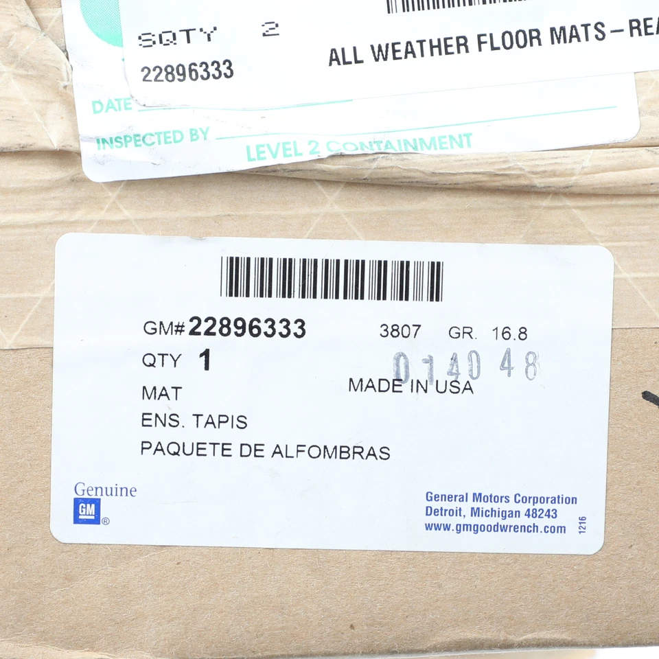 Alfombrillas Buick Enclave tercera fila genuinas GM 2008-2017 22896333 nuevas Foto 4 de 4