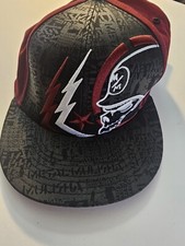Metal Mulisha Men's Ghost 2 Flex Hat L/XL Black/Red
