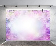 10x6.5ft Valentines Day Backdrops Romantic Floral Flower Photography Photo Ba...