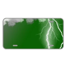 Custom Personalized LICENSE PLATE/CAR With Lightning Green Background Add Text
