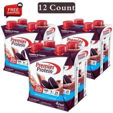 Premier Protein Shake, Cookies Cream, 30g Protein, 11 fl oz, 12 Ct