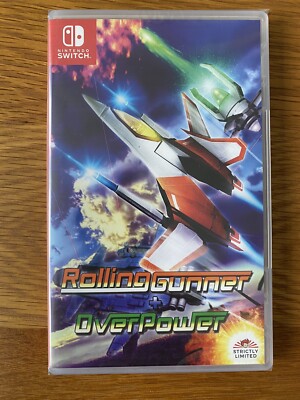 ROLLING GUNNER + OVERPOWER NINTENDO SWITCH SPIEL UND KARTE BRANDNEU
