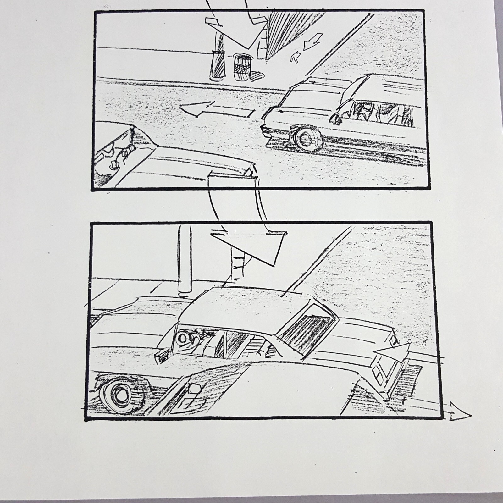 Image 5 of The Addams Family (1991) Production Used Storyboard, Thing Crosses Street #11