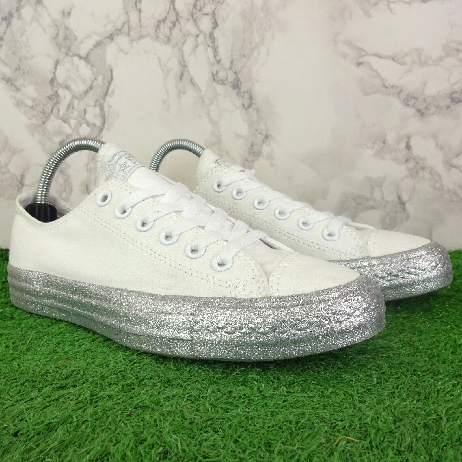 SAOLA Scarpe da ginnastica Converse taglia 5 donna Miley scarpe plimsoles materiale suola scintillante lo