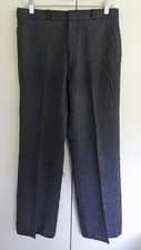 Vintage Women's Dark Grey Wool Dress Pants 30" Waist