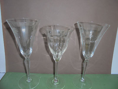 27865 Sektgläser Sektflöten Geschliffen 25cm Art Deco 18cm champagne glass 