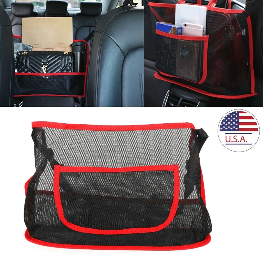 Universal Car Net Pocket Handbag Holder Organizer Seat Side