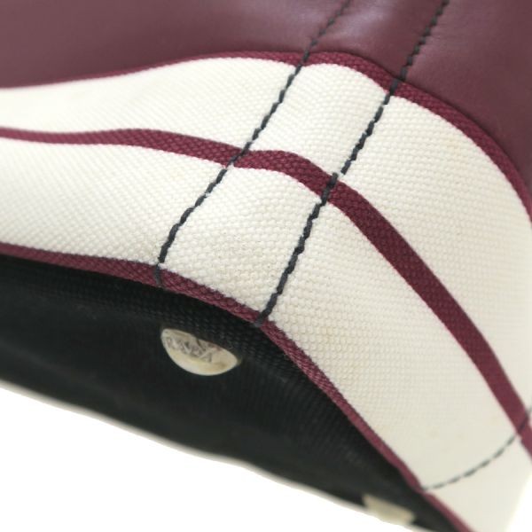 Prada Canapa Shoulder Bag Python Leather Canvas M… - image 6