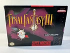 Final Fantasy III (Super Nintendo SNES, 1994) Complete CIB w/Map, Poster EX!!