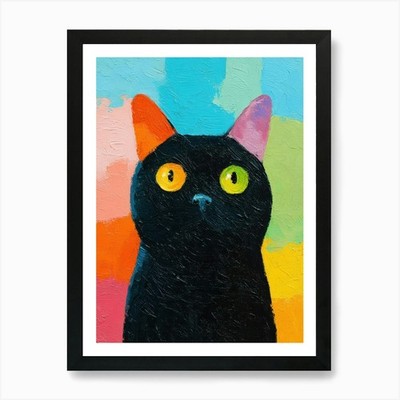 Katze Katze 32 Kunstdruck gerahmt Wandbild Poster Leinwanddruck Bild