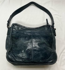 Borsa a mano Frye in pelle marrone hobo Melissa blu acqua invecchiata boho