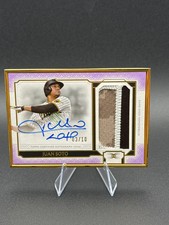 2024 Topps Definitive Coll. Juan Soto #FAPC-JS /10 Framed Auto Game-Used 4 Color