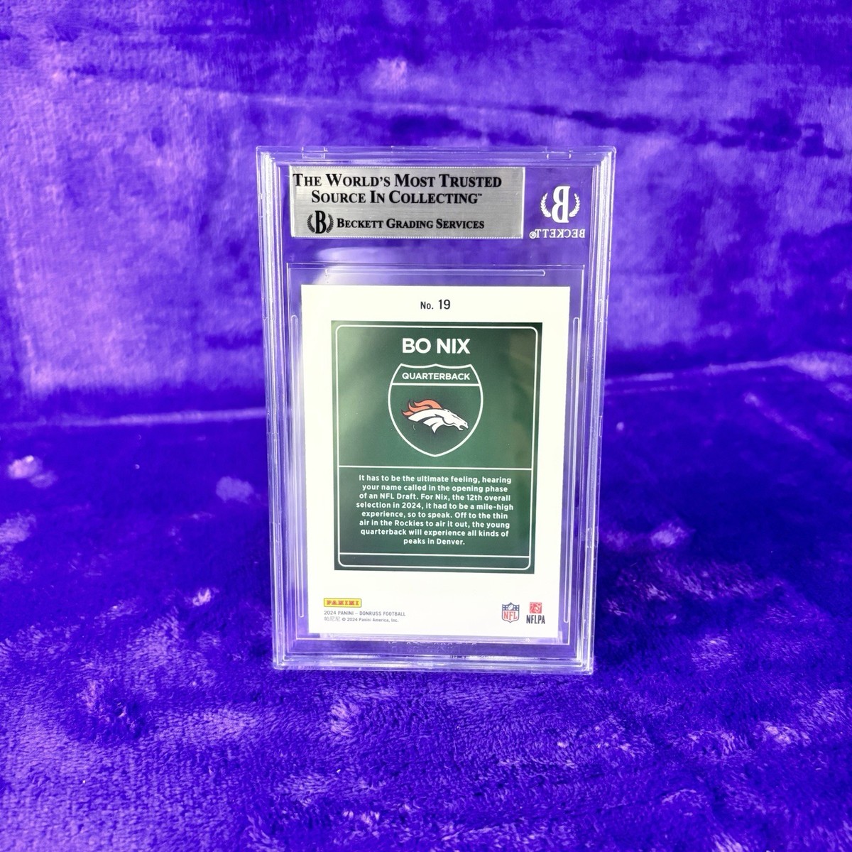 🔥 2024 Panini Donruss Downtown! BO NIX #19 Rookie (RC) - Broncos
