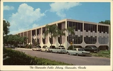 Clearwater, Florida FL The Clearwater Public Library Chrome Vintage Postcard