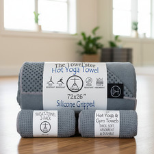 Hot Yoga Mat Towel with Sweat Towel 2-Pack