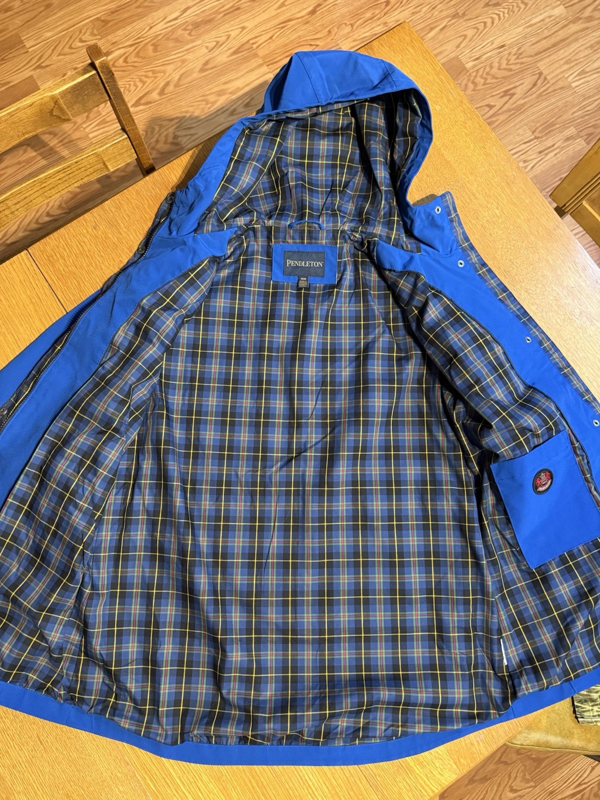 Pendleton Rain Shell Jacket Mens M Blue Hooded Zi… - image 5