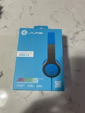 JLab JBuddies Folding Kidss School Wired Headphones Gen 2 Blue Gray New Sealed