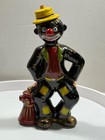 Vintage Thames Japan black hobo clown ceramic decanter with minimal paint loss — photo 3
