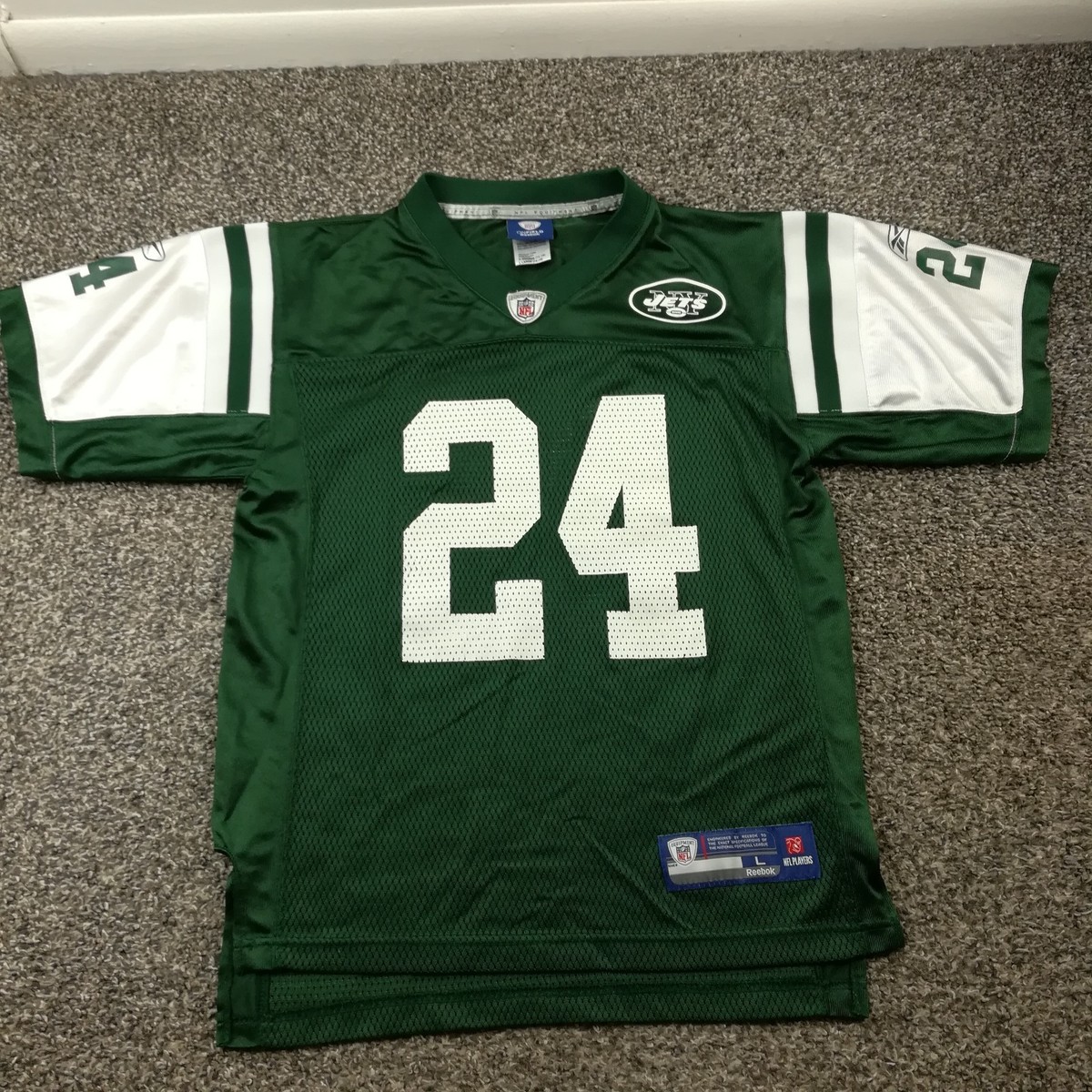 Darrelle Revis New York Jets Jersey Reebok On Field Green Youth