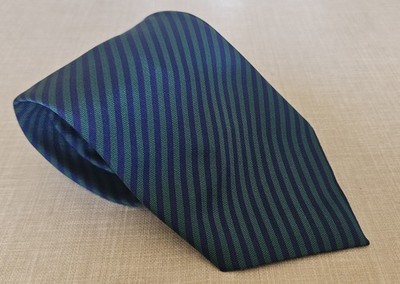 Vintage Krawatte ohne Marke waschbar blau gestreift 