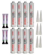 8 Betaseal U428+ AutoGlass Urethane w/ 4 Single Application Primer Sticks