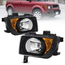 Pair Black Housing Headlights Assembly For 2003-2008 Honda Element Ex 2.4l Pair Black Housing Headlights Assembly For 2003-2008 Honda Element Ex 2.4l