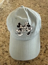 Disney Mickey And Minnie Mouse Blue Baseball Cap One Size Adjustable