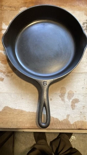 Griswold Cast Iron Skillet Size 6 No. 6 Erie PA USA 699D Vintage Cookware