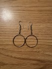 Oxidized Sterling Silver & Brass Dangle Hoop Earrings - Baroni Jewelers  — photo 3
