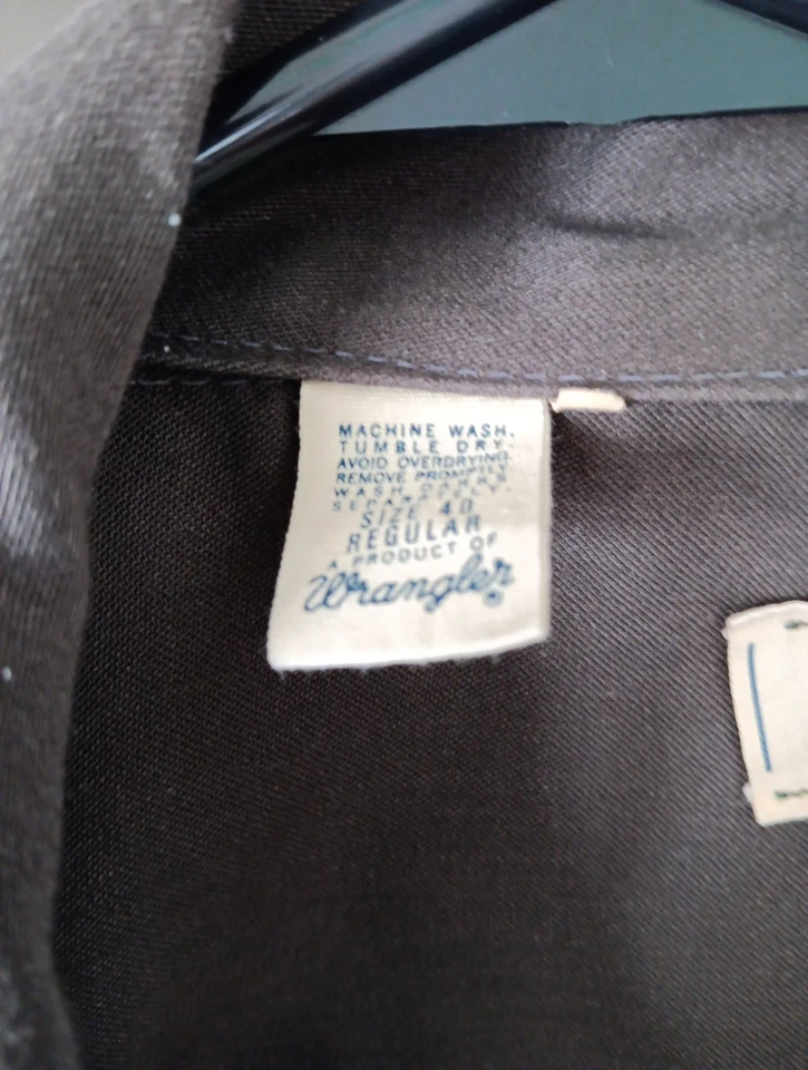 Mono Denim Vintage Retro Wrangler Azul Campana Marrón Talla 40 Regular Foto 4 de 4