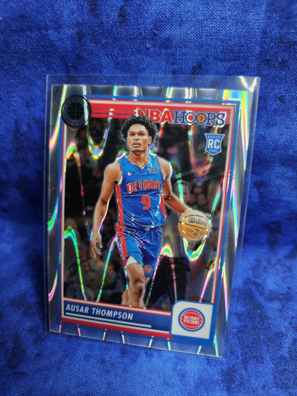 2023-24 Panini Nba Hoops Premium Stock - Ausar Thompson #100 Seismic Prizm (RC)