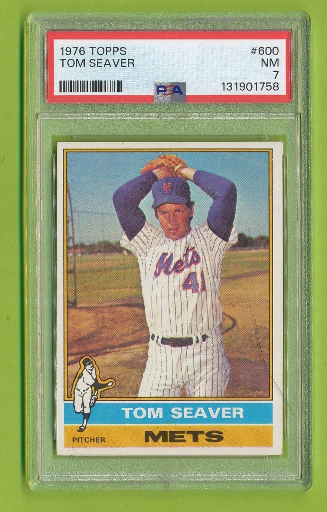 1976 Topps - Tom Seaver (#600)  New York Mets  PSA  7