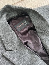 Vintage Yves Saint Laurent Gray Wool Double Breasted Overcoat Men s Medium 40R