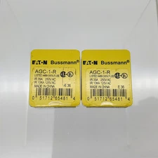 Bussmann AGC-1-R 5A Fuses 250V Fast Acting Glass Pack of 10