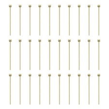 100pcs 14K Gold Ball Head Pins 0.79" 20mm Round Head Pins